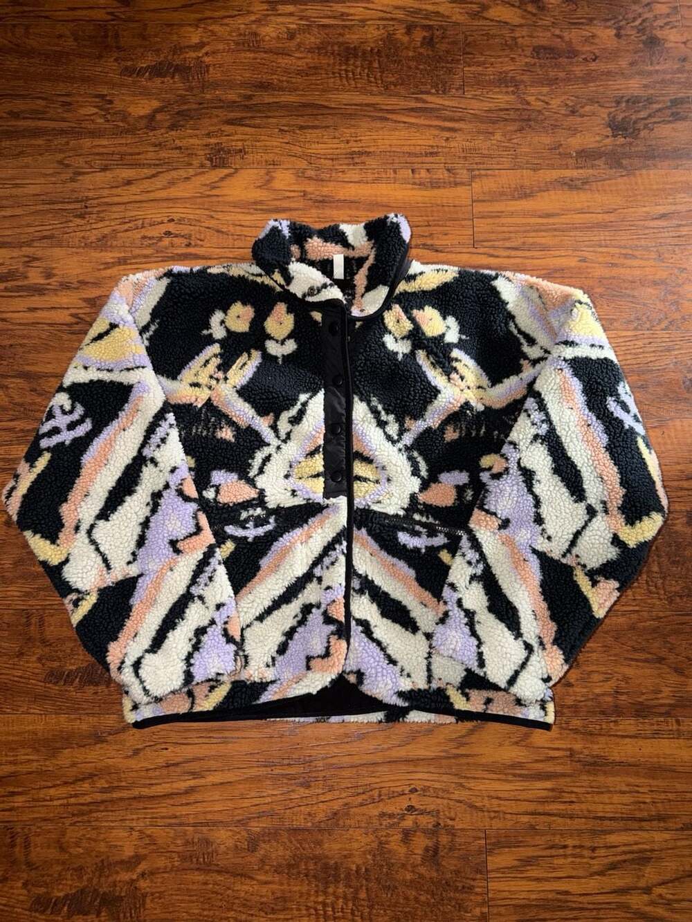 Free People Printed Fleece Jacket